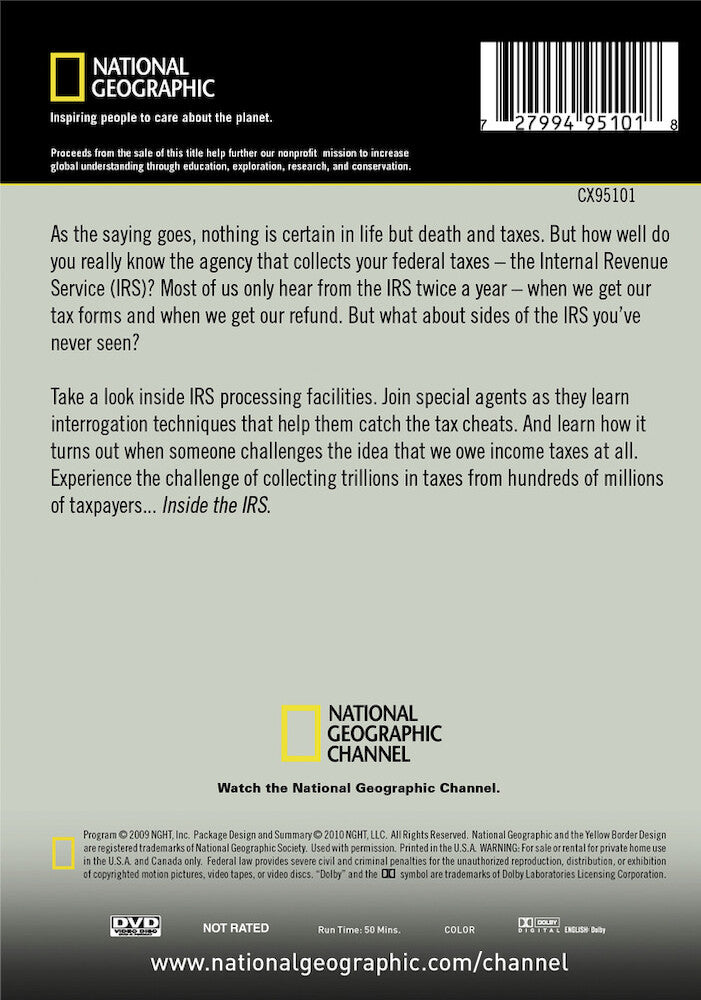 inside the irs - Back Panel - DVD
