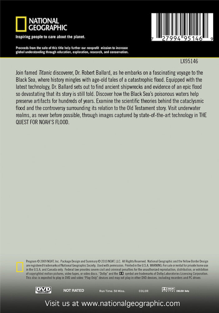 the quest for noah's flood - Back Panel - DVD