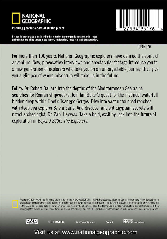 beyond 2000: the explorers - Back Panel - DVD