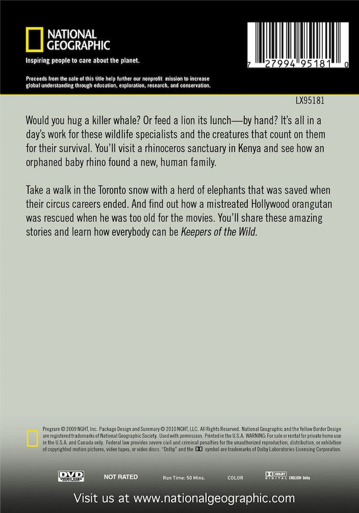 keepers of the wild - Back Panel - DVD