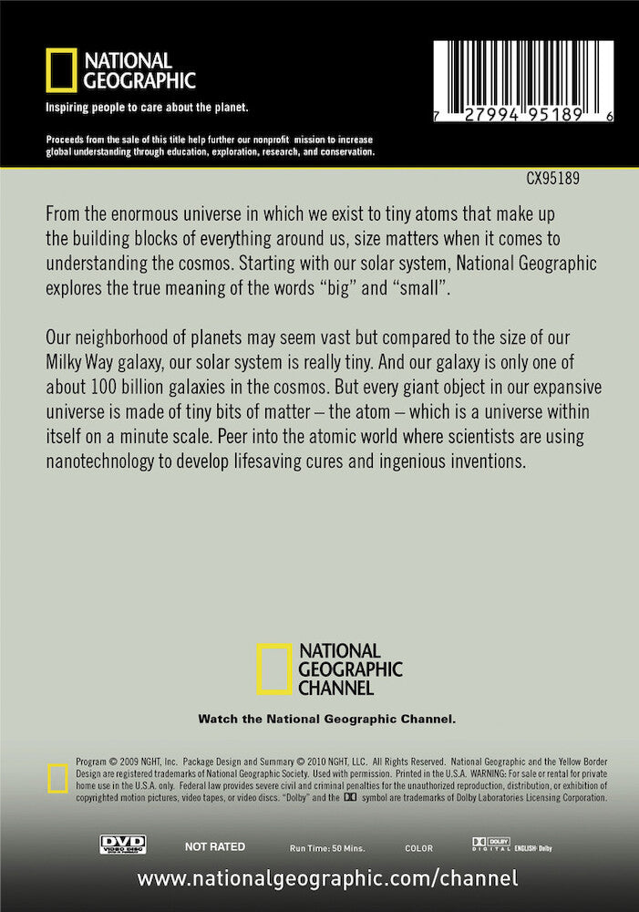 known universe biggest and smallest - Back Panel - DVD