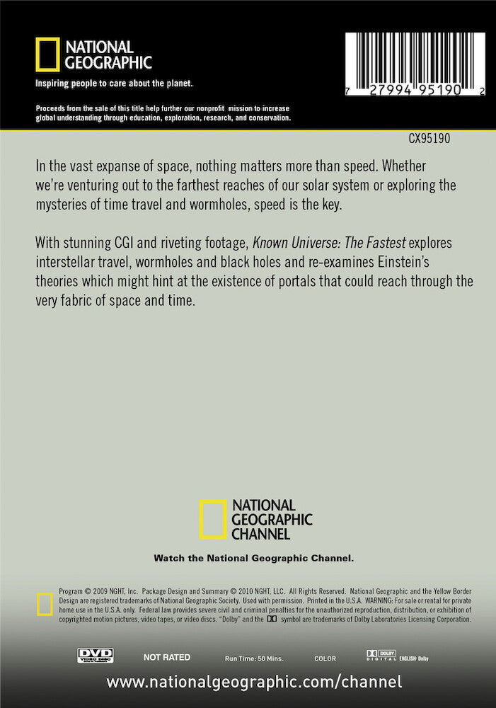 known universe the fastest - Back Panel - DVD