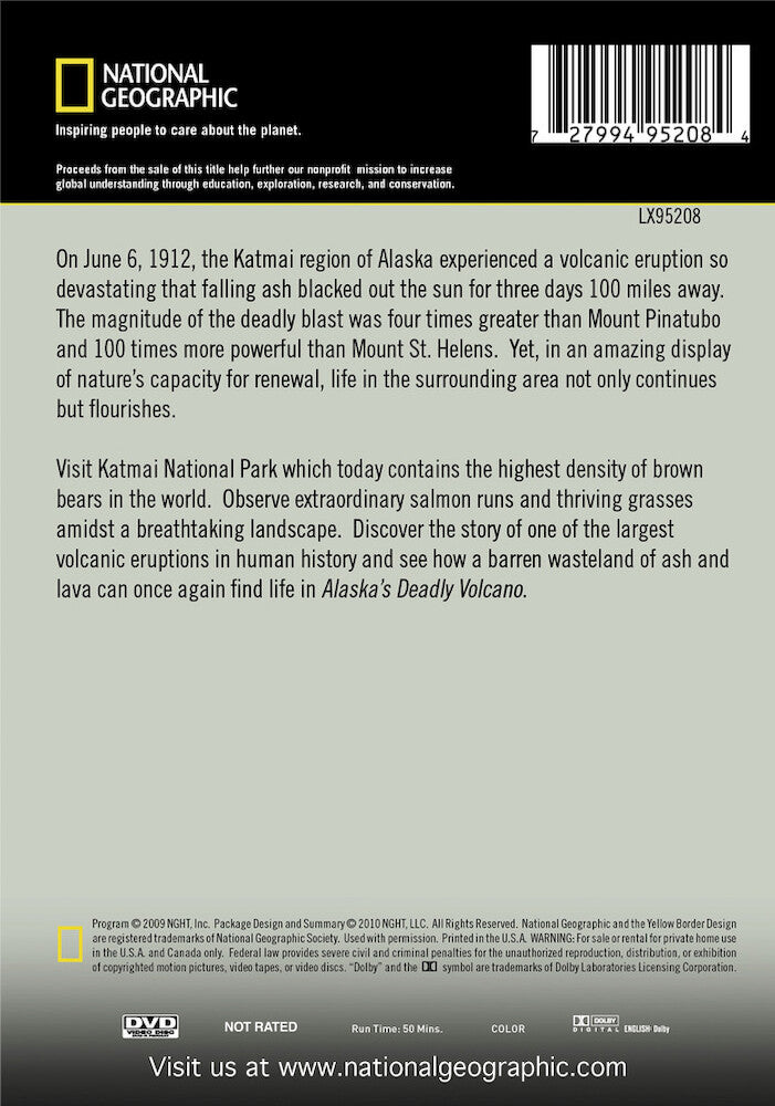alaska's deadly volcano - Back Panel - DVD