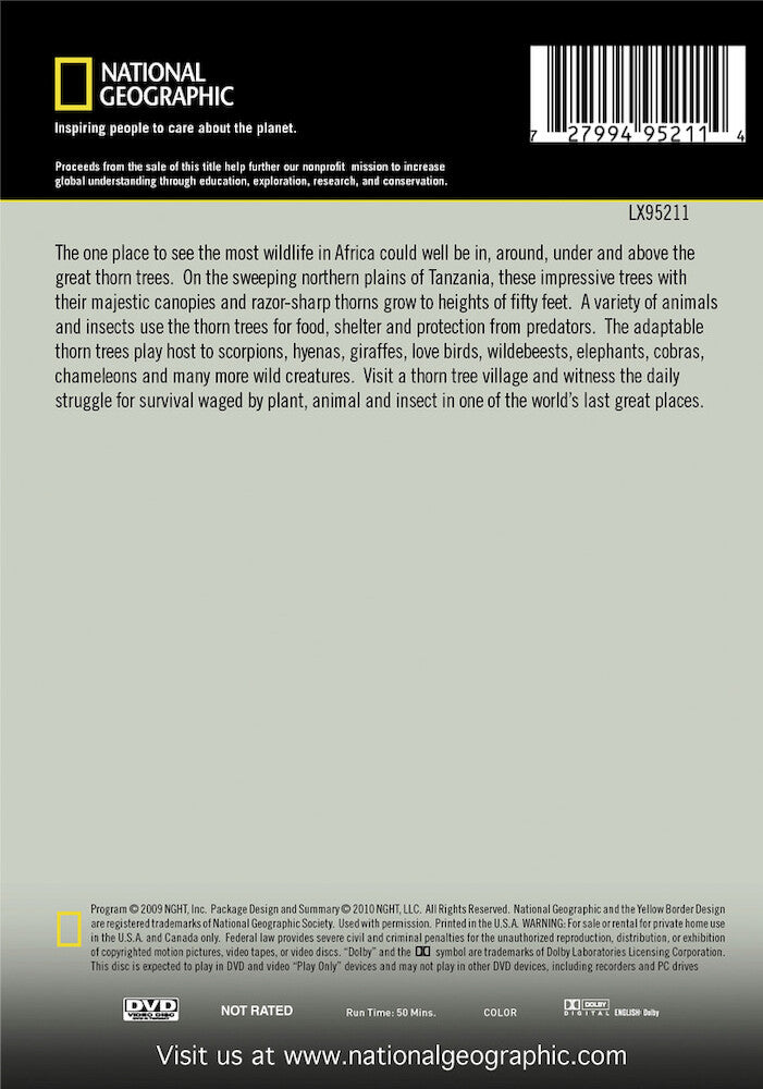 tanzania: thorn tree country - Back Panel - DVD
