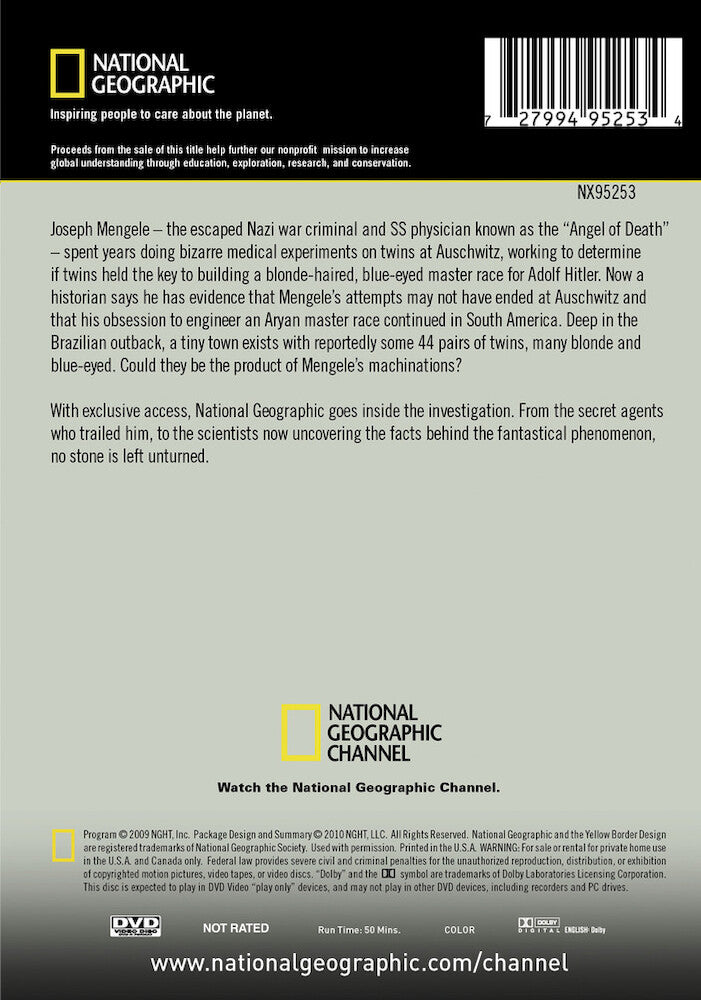 nazi mystery: twins from brazil - Back Panel - DVD