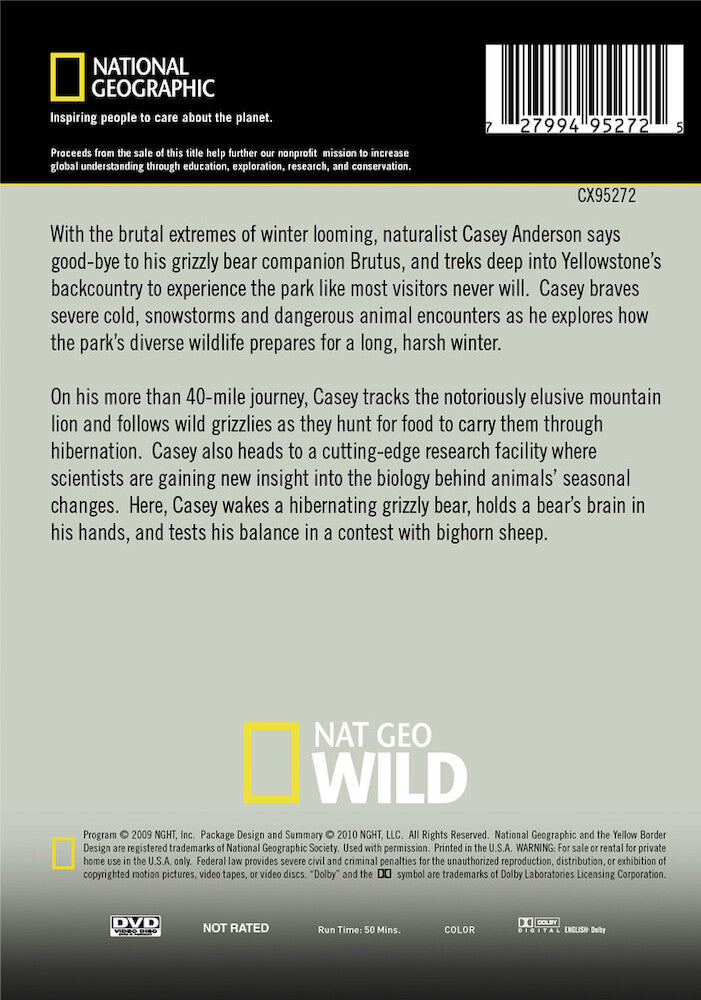 yellowstone winter - Back Panel - DVD