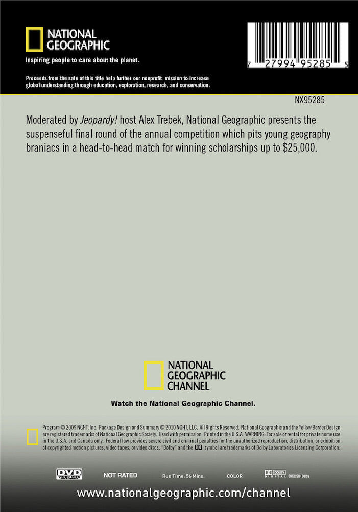 national geographic bee 2010 - Back Panel - DVD