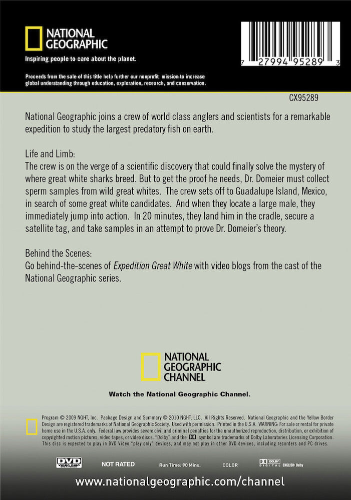 expedition great white: life and limb & behind the - Back Panel - DVD