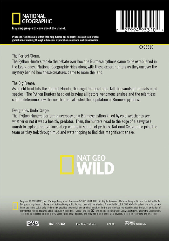 python hunters season 1 - Back Panel - DVD