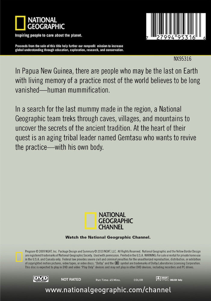 lost mummies of new guinea - Back Panel - DVD