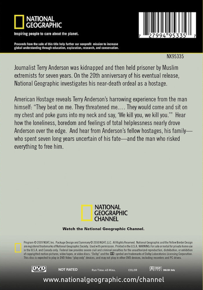 american hostage - Back Panel - DVD