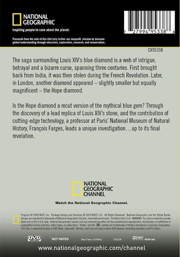 secrets of the hope diamond - Back Panel - DVD