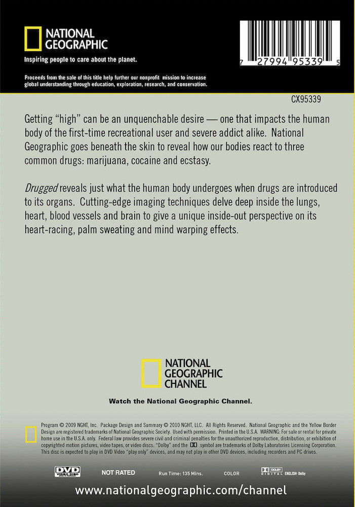 drugged: marijuana, cocaine, and ecstasy - Back Panel - DVD