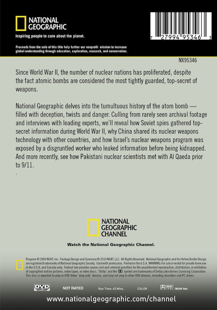 secret history of the atomic bomb - Back Panel - DVD