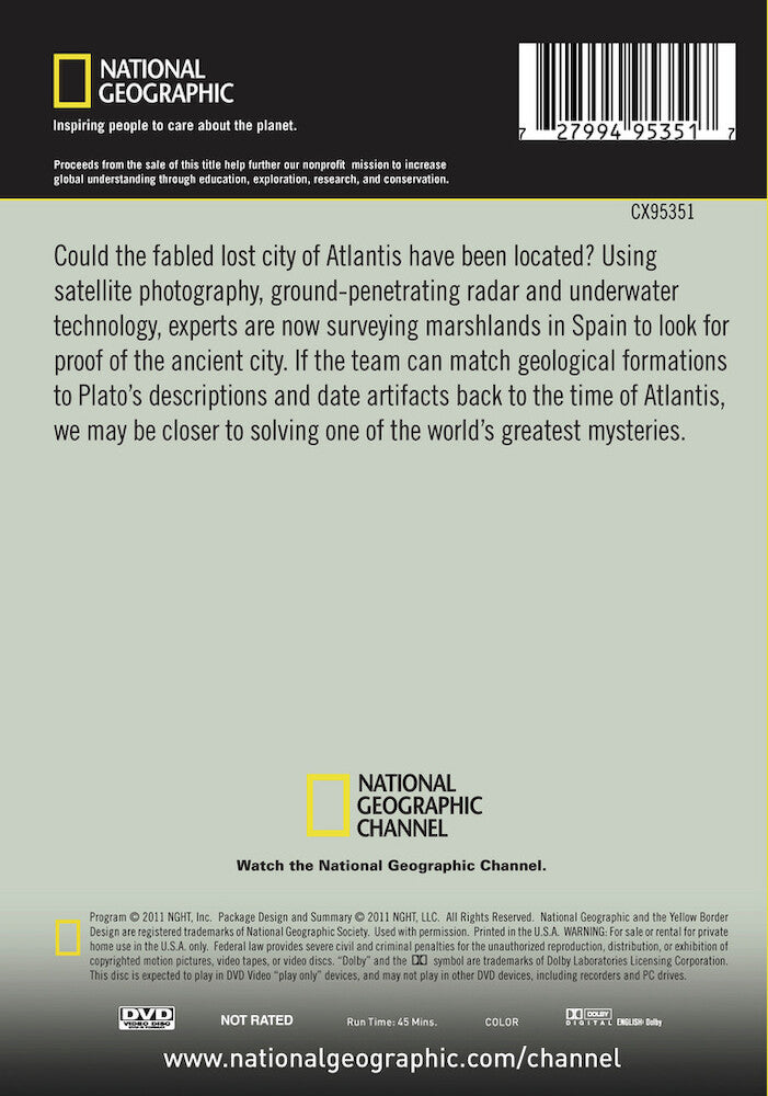 finding atlantis - Back Panel - DVD