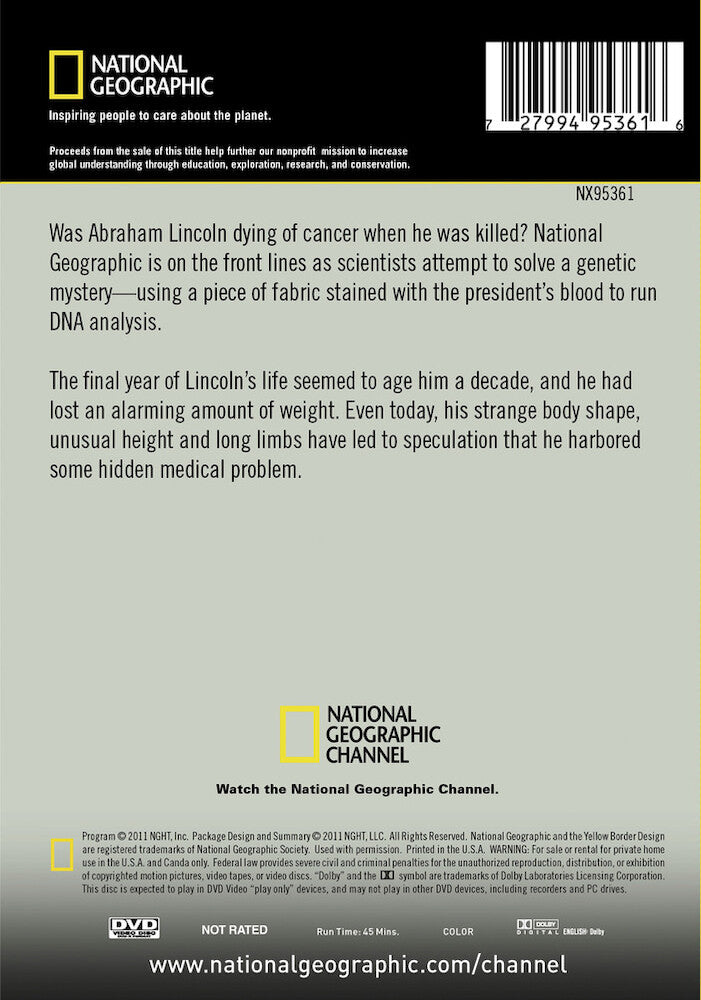 lincolns secret killer - Back Panel - DVD