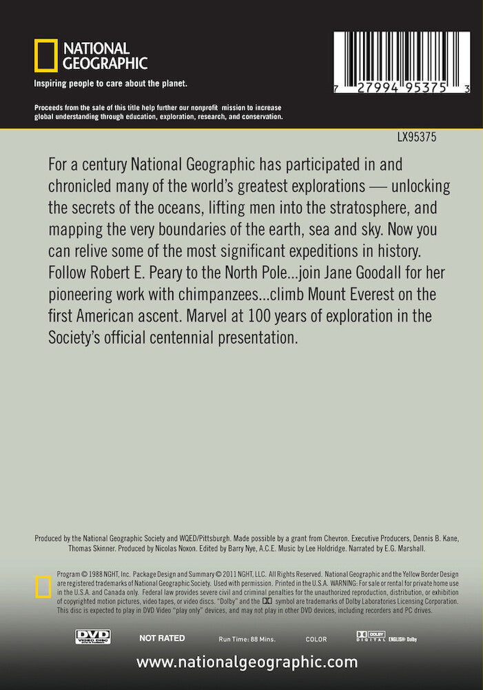 explorers - a century of discovery - Back Panel - DVD