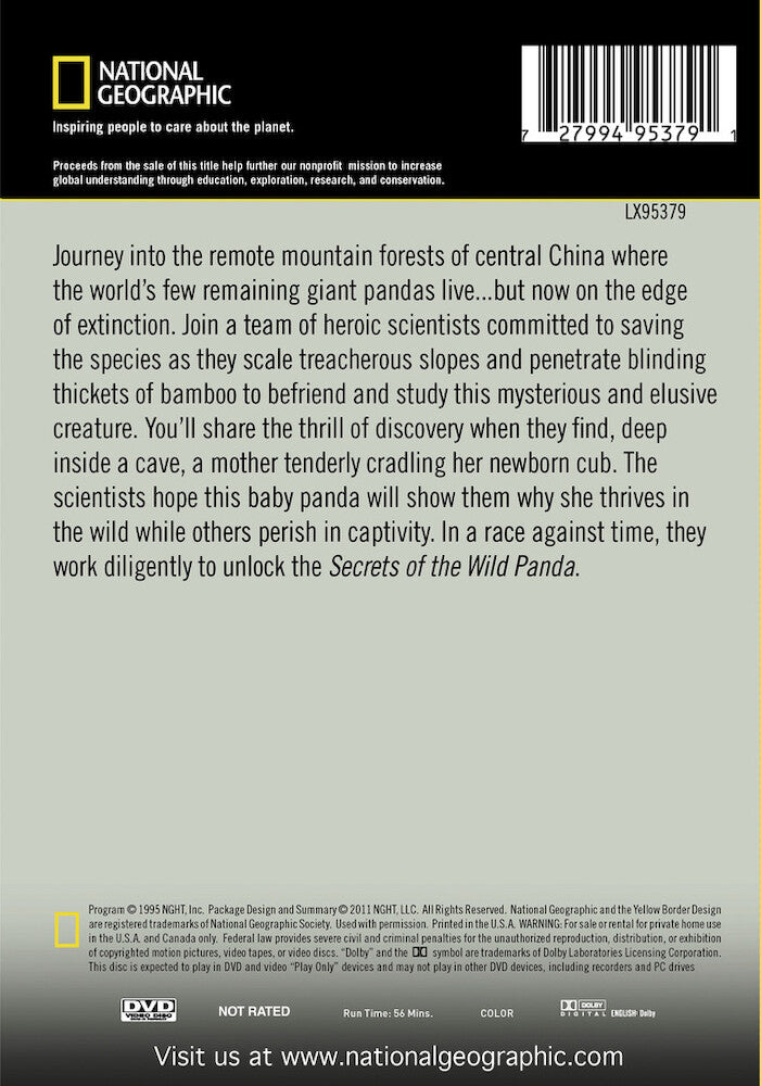 secrets of the wild panda - Back Panel - DVD