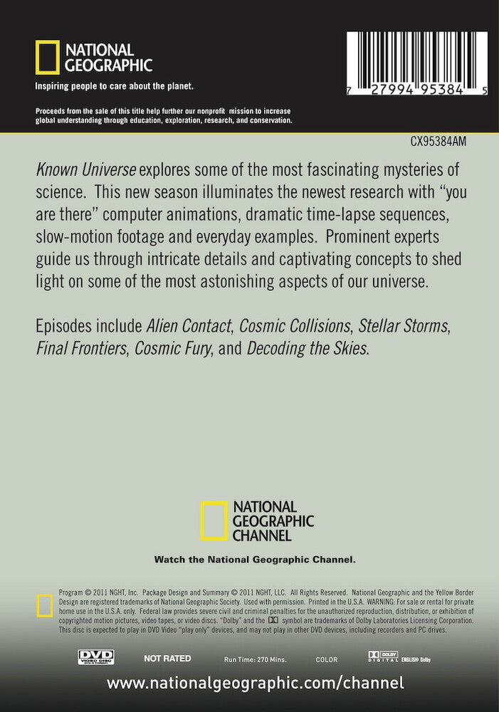 known universe season 2 (2 discs) - Back Panel - DVD