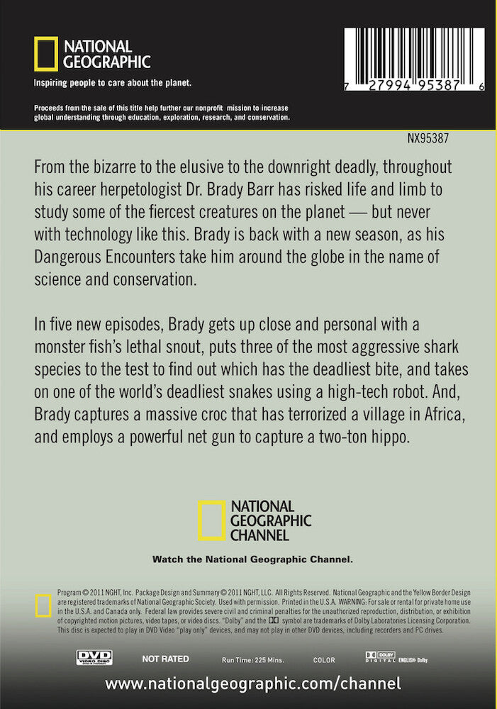 dangerous encounters with brady barr season 6 - (2 discs) - Back Panel - DVD