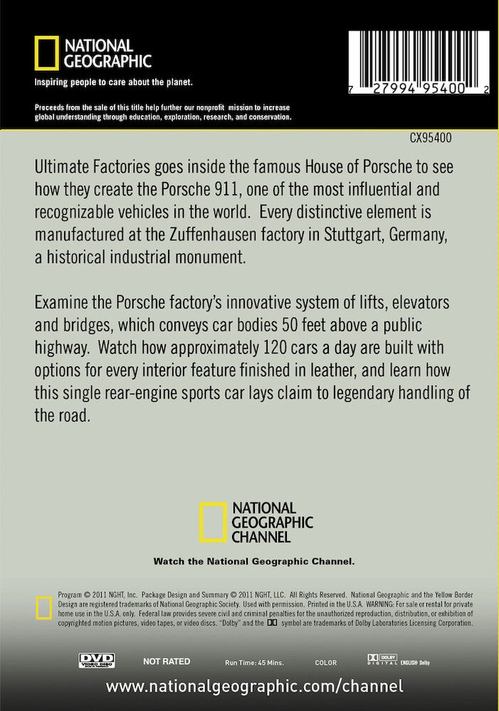 ultimate factories: porsche - Back Panel - DVD