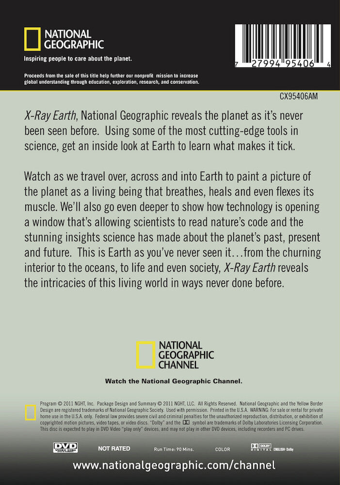 x-ray earth - Back Panel - DVD