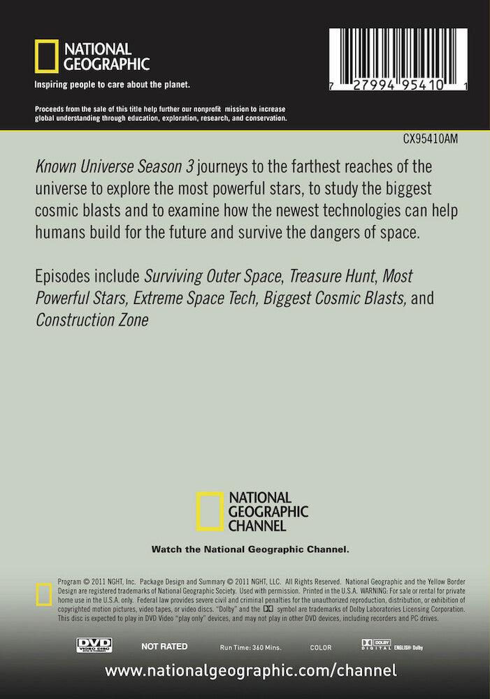 known universe season 3 - (3 discs) - Back Panel - DVD