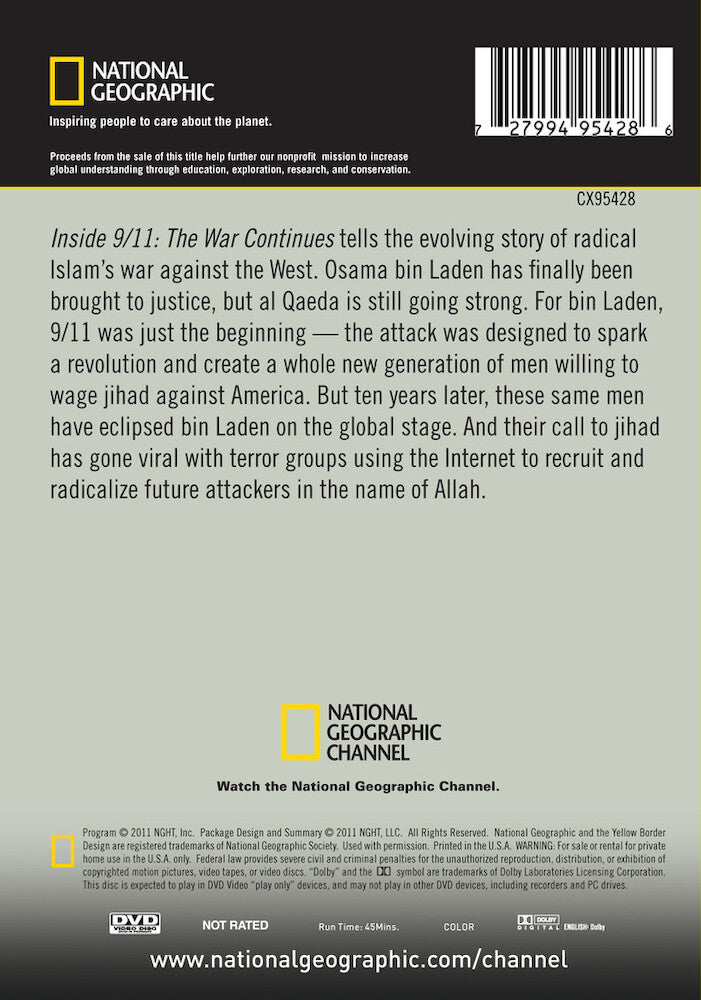 inside 9/11: the war continues - Back Panel - DVD