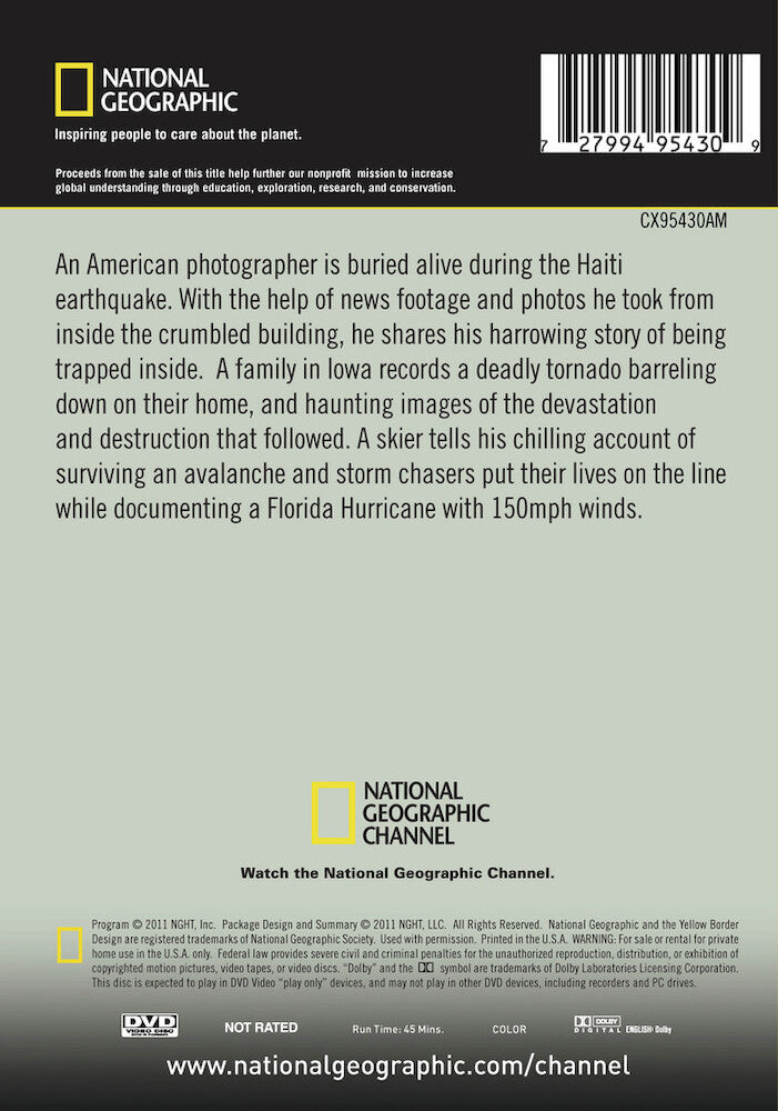 witness: caught by disaster - Back Panel - DVD