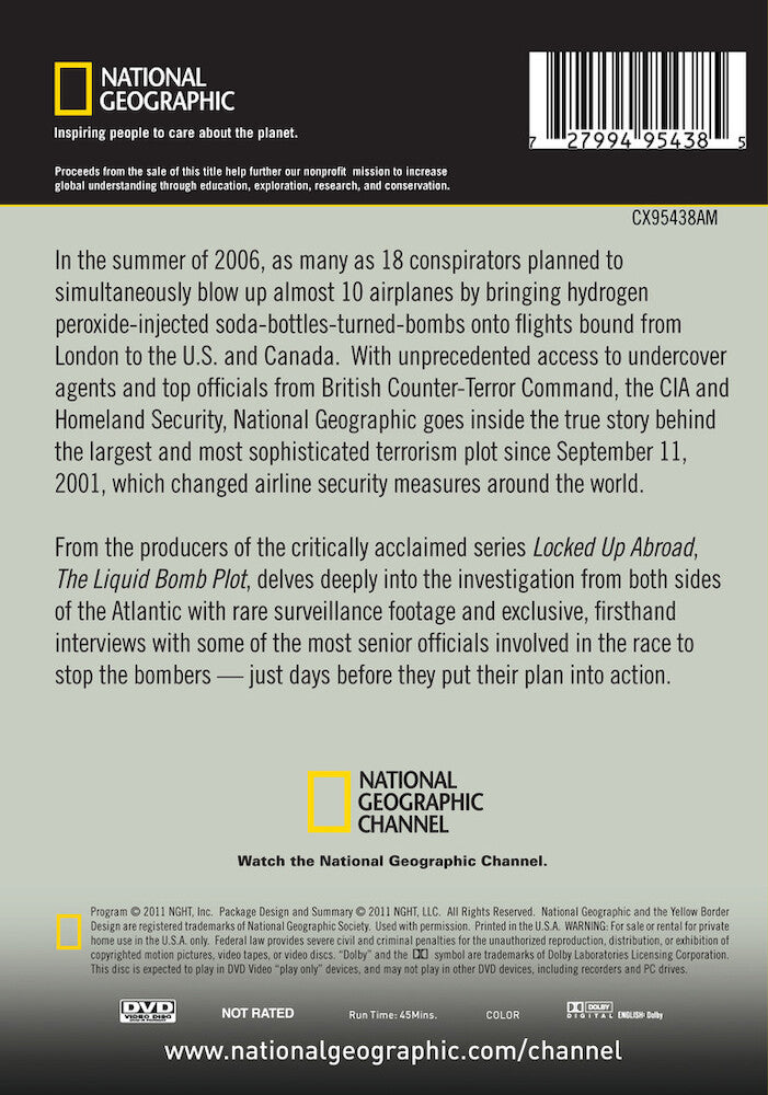 the liquid bomb plot - Back Panel - DVD