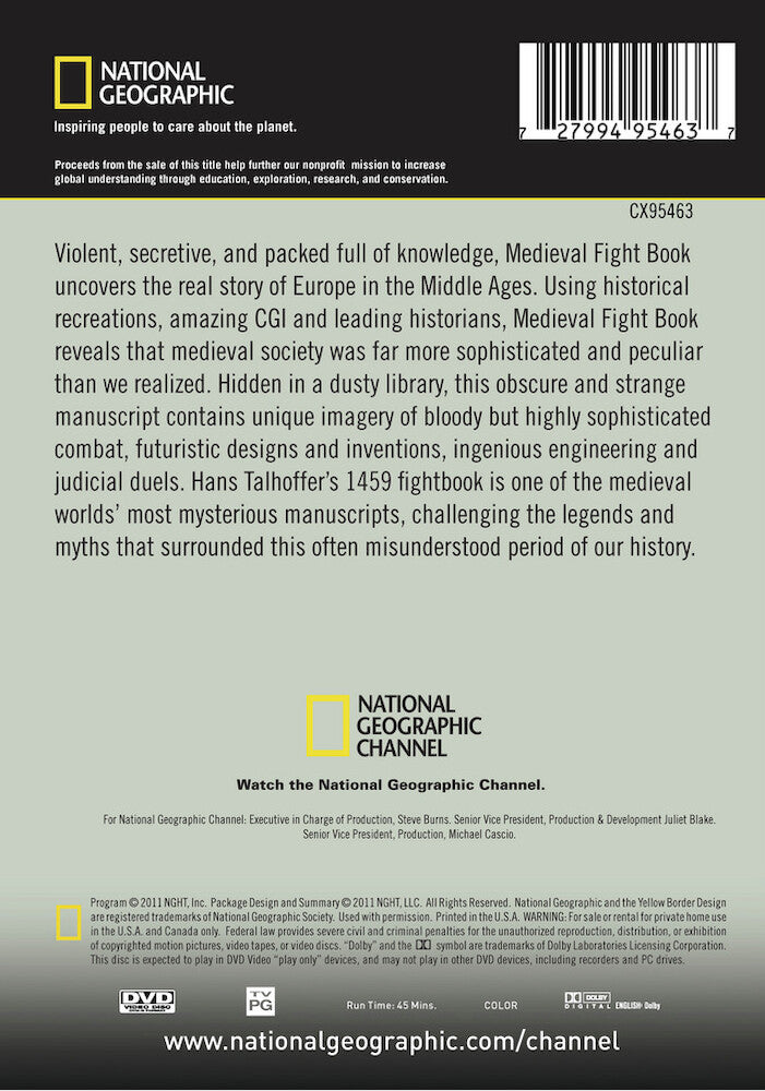 medieval fight book - Back Panel - DVD