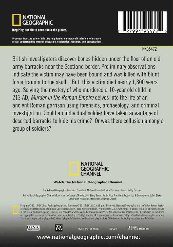 murder in the roman empire - Back Panel - DVD