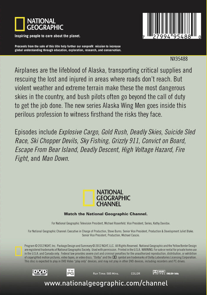 alaska wing men seasons 1 & 2 - (3 discs) - Back Panel - DVD