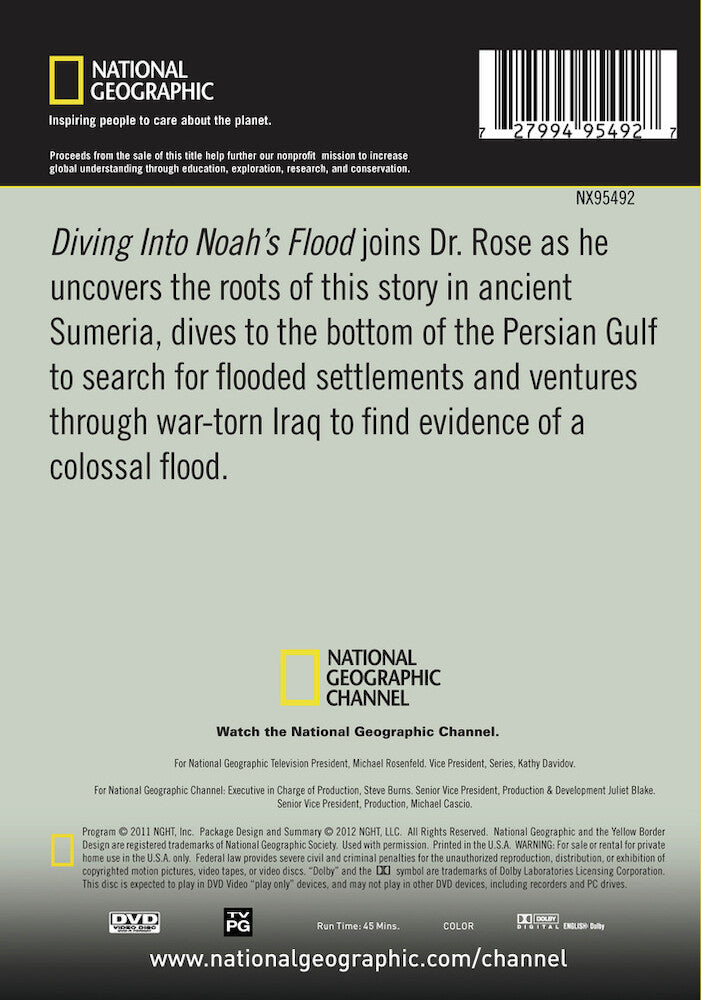 diving into noahs flood - Back Panel - DVD