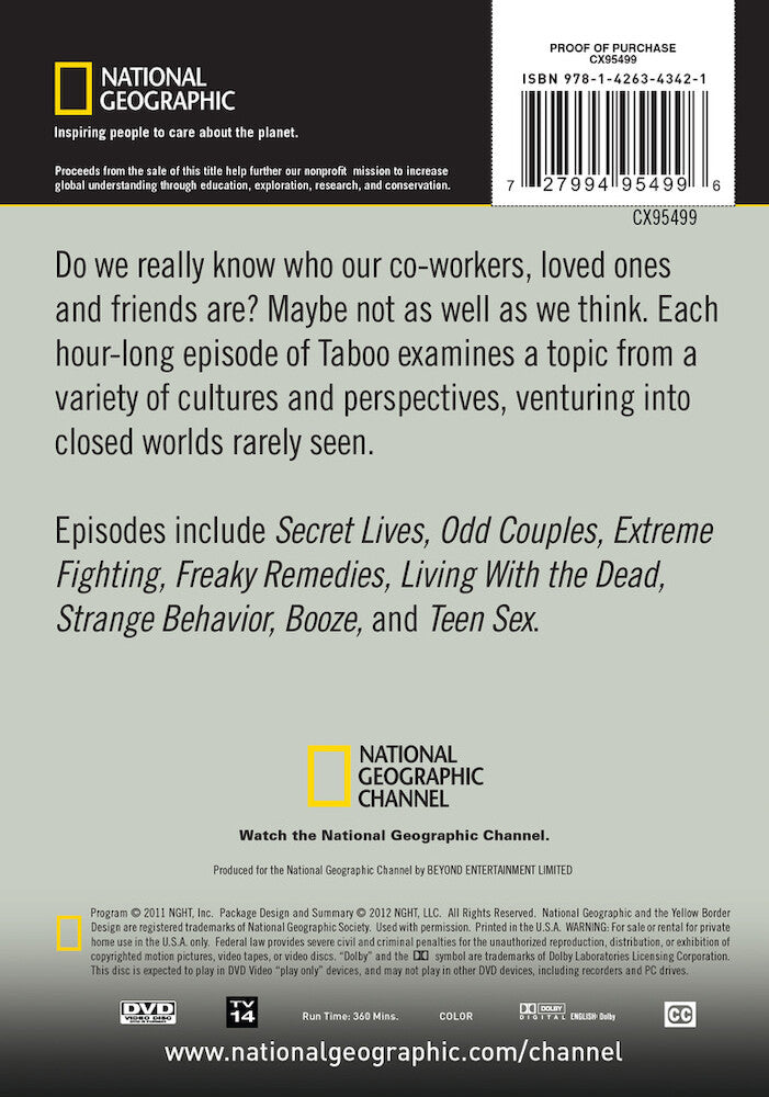 taboo season 8 - (2 discs) - Back Panel - DVD