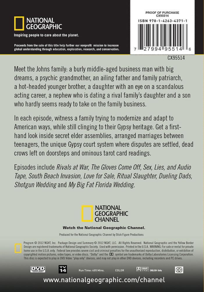 american gypsies season 1 - (2 discs) - Back Panel - DVD