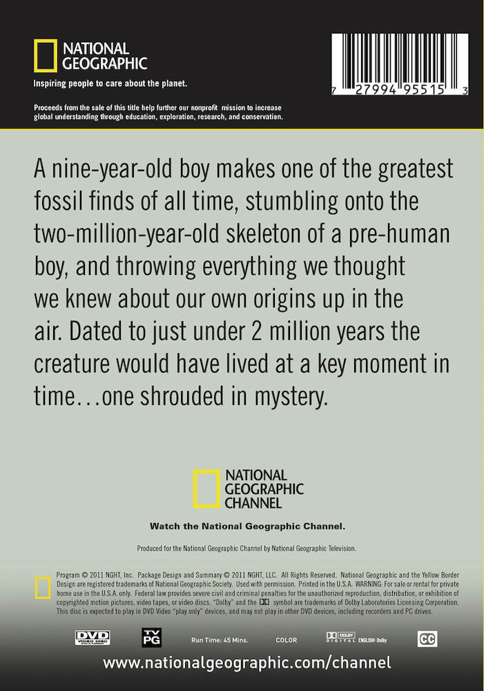 the two million year old boy - Back Panel - DVD