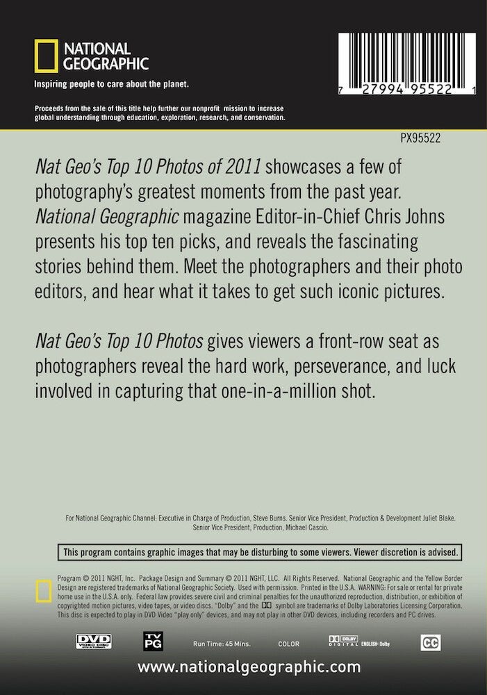 nat geo's top 10 photos of 2011 - Back Panel - DVD