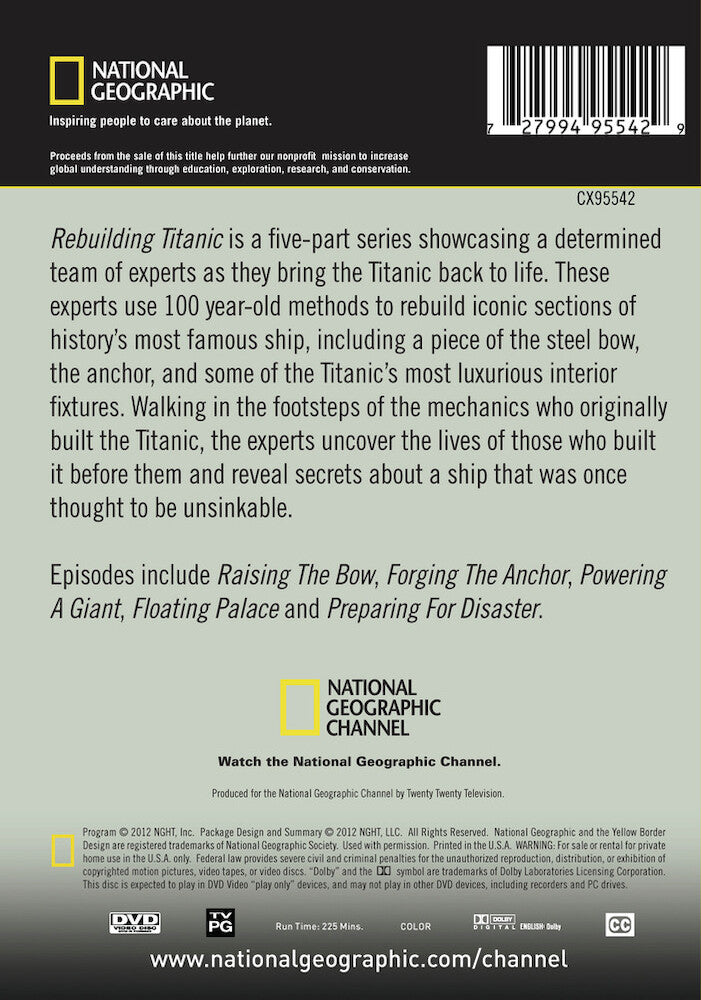 rebuilding titanic - Back Panel - DVD