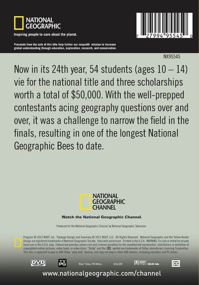 national geographic bee 2012 - Back Panel - DVD