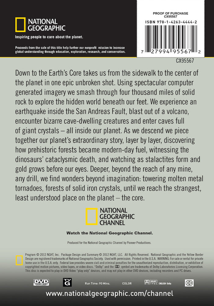 down to the earth's core - Back Panel - DVD