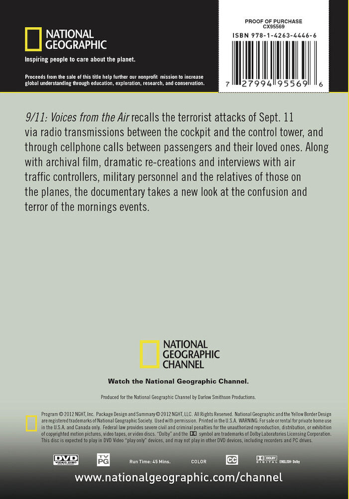 9/11: voices from the air - Back Panel - DVD