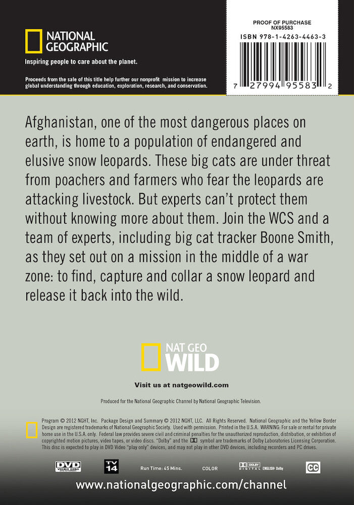 snow leopard of afghanistan - Back Panel - DVD
