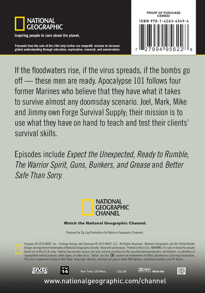 apocalypse 101 - Back Panel - DVD