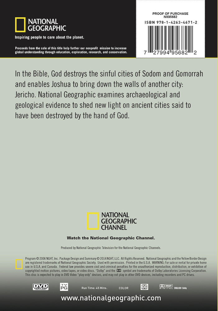 lost cities of the bible - Back Panel - DVD