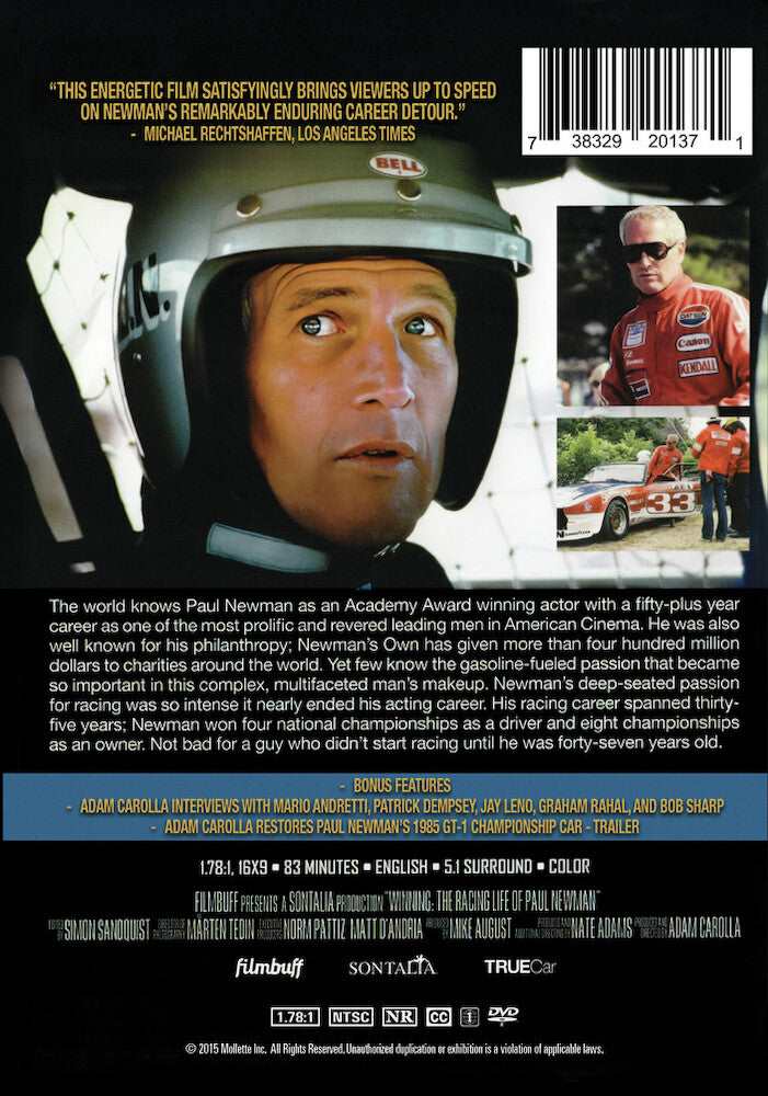 winning: the racing life of paul newman - Back Panel - DVD