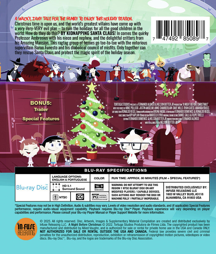 a night before christmas - Back Panel - Blu-ray
