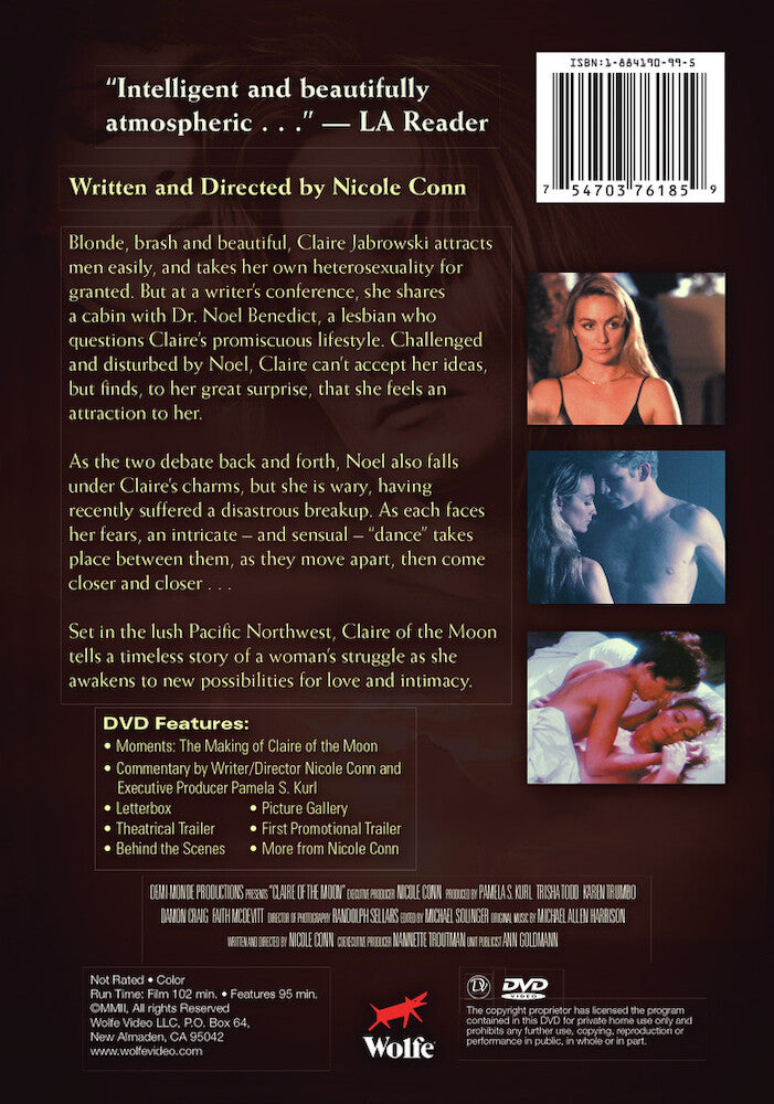 claire of the moon (two-disc collector's edition) - Back Panel - DVD