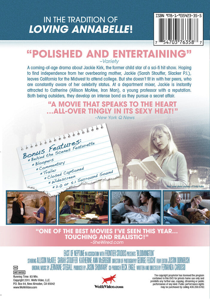 bloomington - Back Panel - DVD
