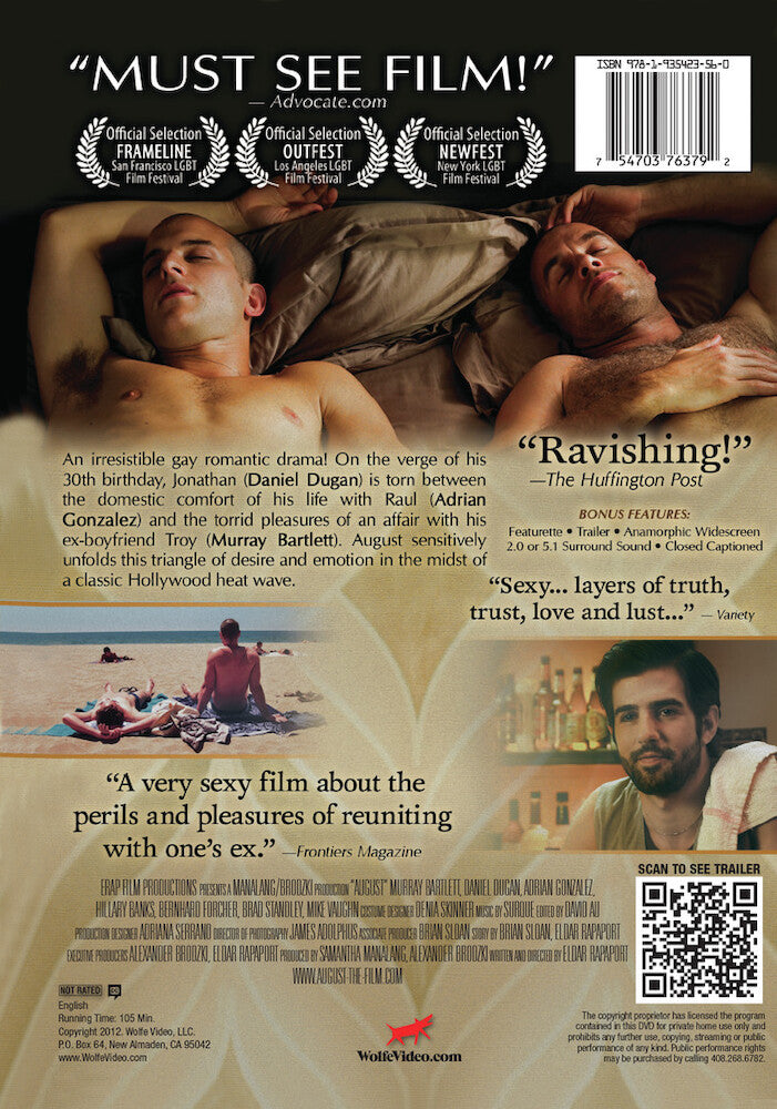 august - Back Panel - DVD